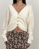 Image of Jiyo Gathered Cardigan in Knit Ivory