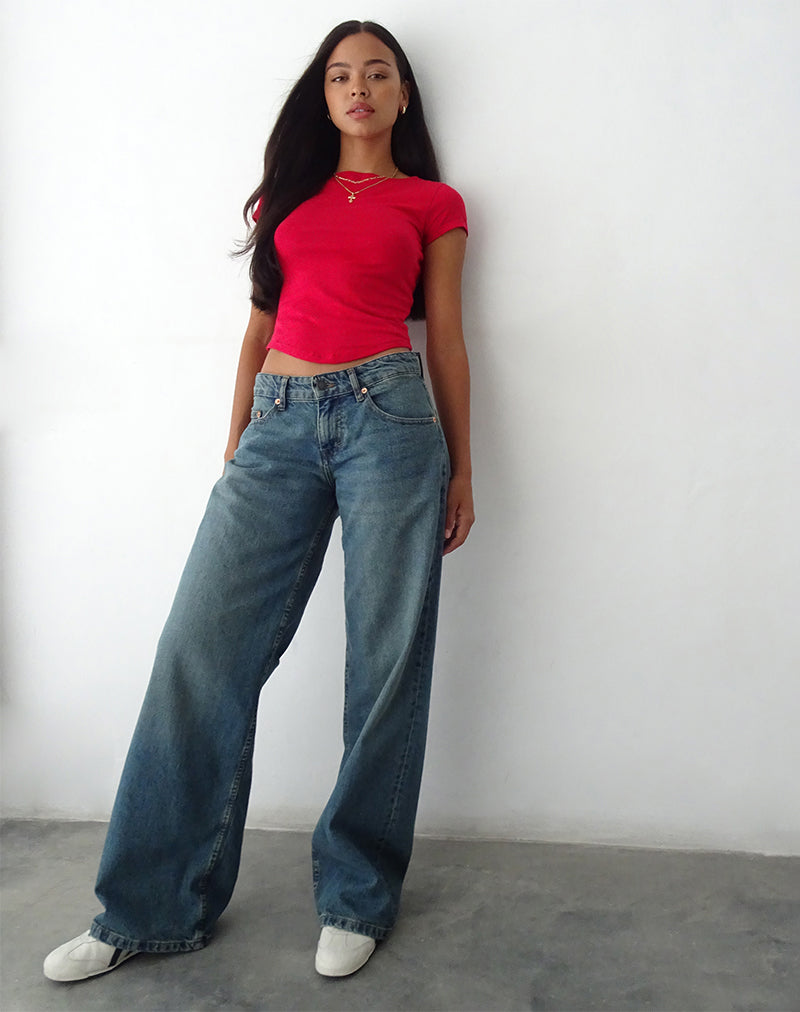 Image of Jojes Jersey Tee in Tango Red