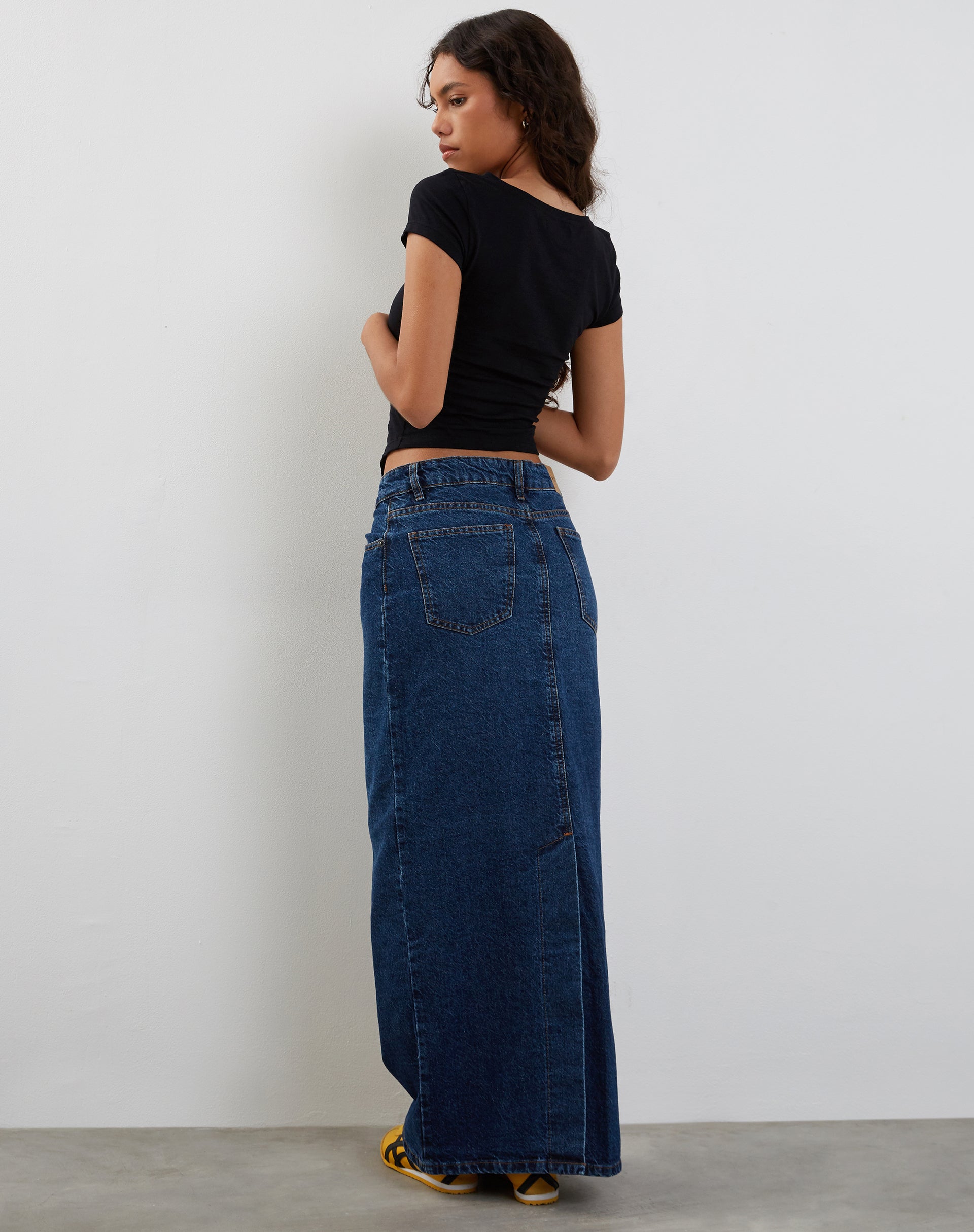 Jersey skirt gap top