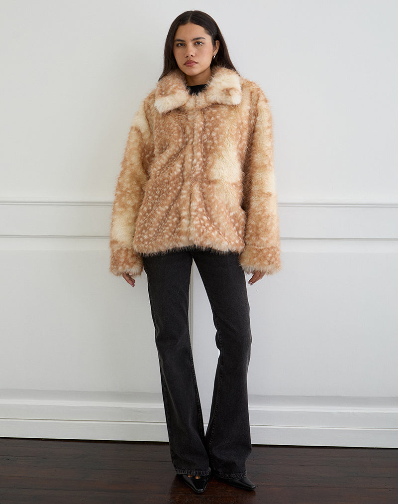 Image of Joji Jacket in Beige Bambi Print