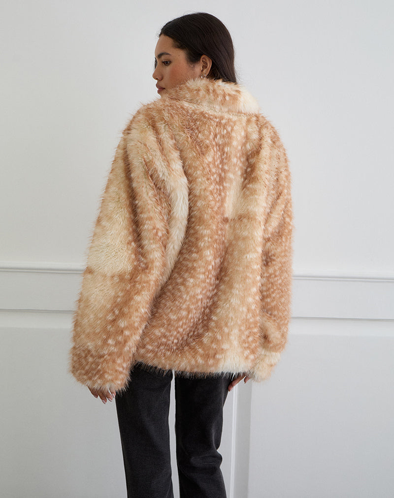 Image of Joji Jacket in Beige Bambi Print