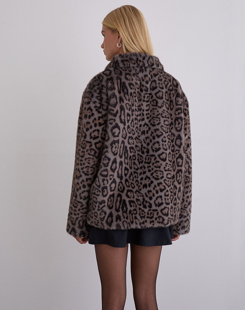 Image of Joji Jacket in Warm Grey Leopard