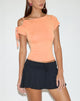Image of Jophiel Cut Shoulder Top in Cupro Coral