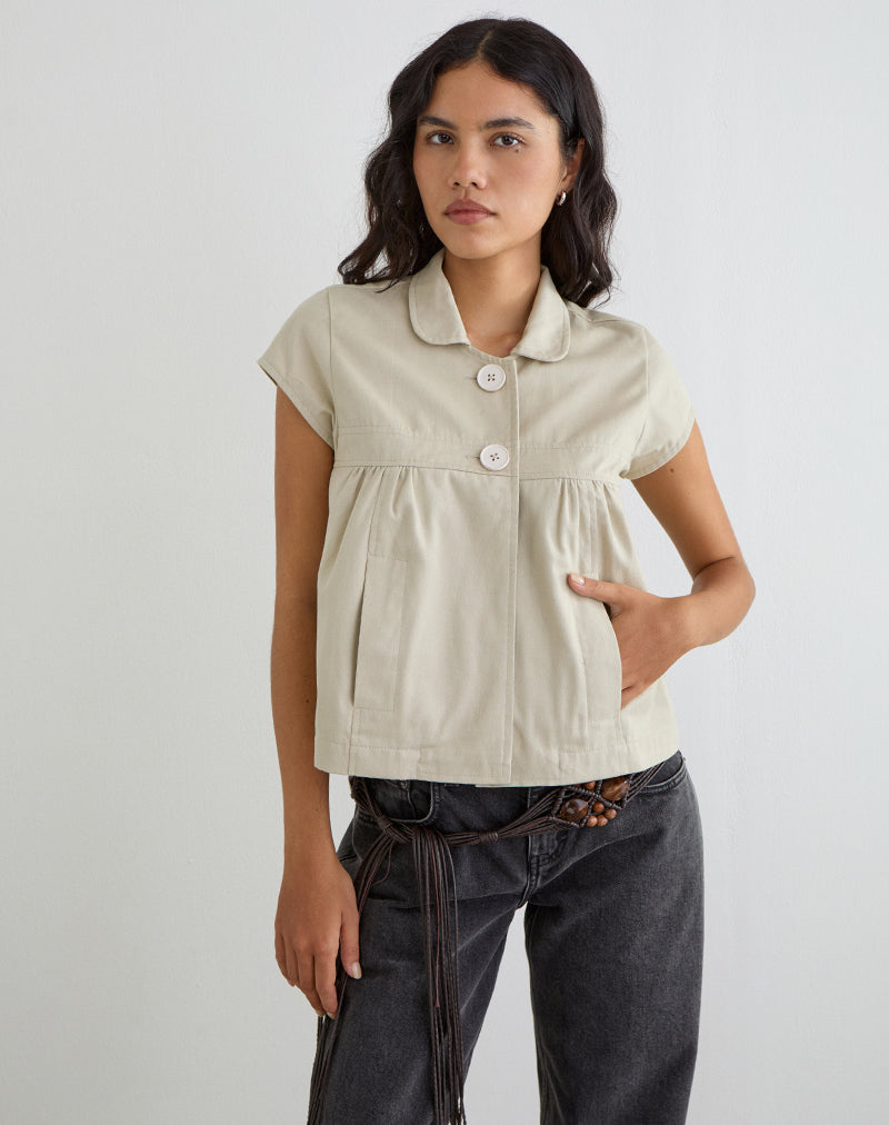 Image of Kaelus Shirt in Cotton Twill Latte