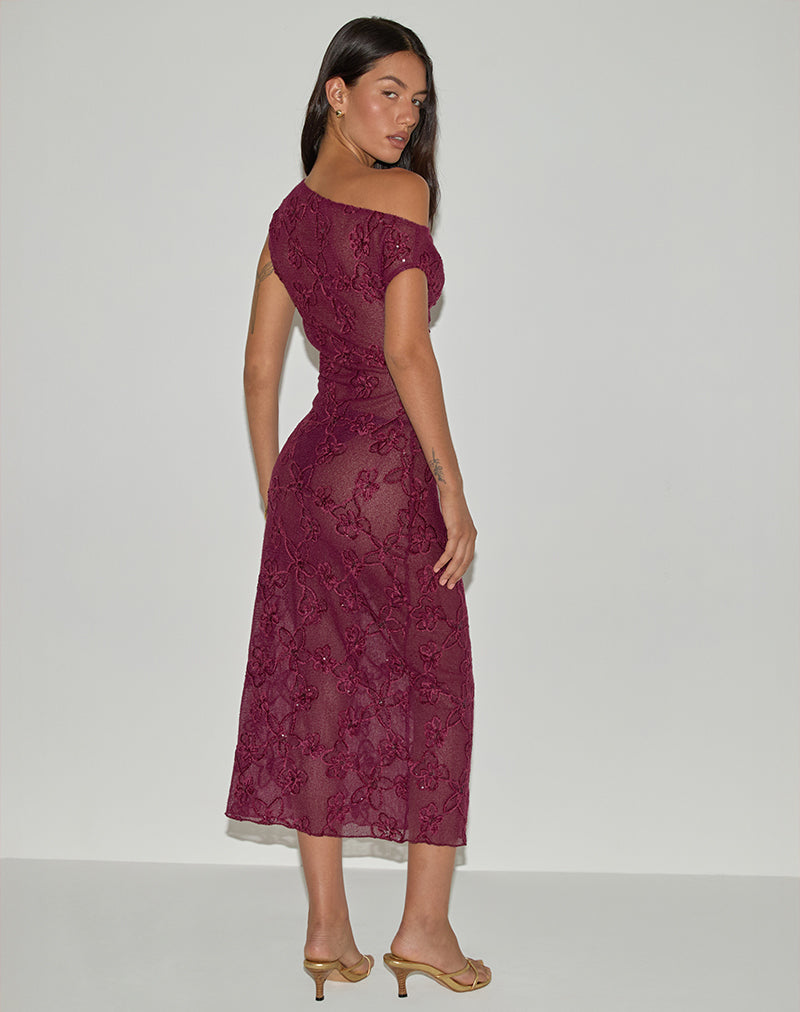 Burgundy Sequin Knit Midi Dress | Kaido motelrocks.com Burgundy Sequin Knit Midi Dress | Kaido motelrocks.com