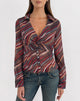 Image of Karisma Shirt in Chiffon 70's Shadow Stripe