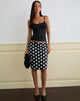 Image of Kavivi Midi Skirt in Polka Sequin Monochrome
