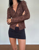 Image of Kenila Romantic Rose Shirt in Flock Brown