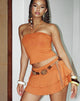 Image of Keona Halterneck Top in Rayon Jersey Sunset Orange