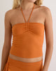 Image of Keona Halterneck Top in Rayon Jersey Sunset Orange