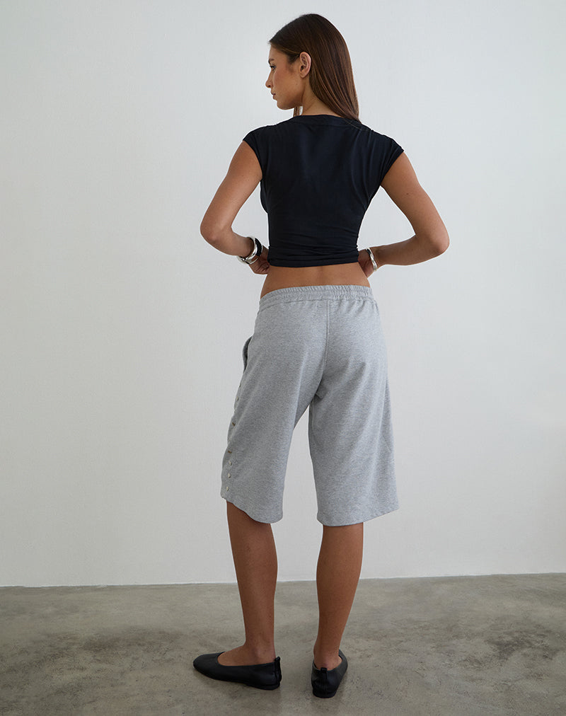 Image of Kether Basketball Studded Short in Grey Marl