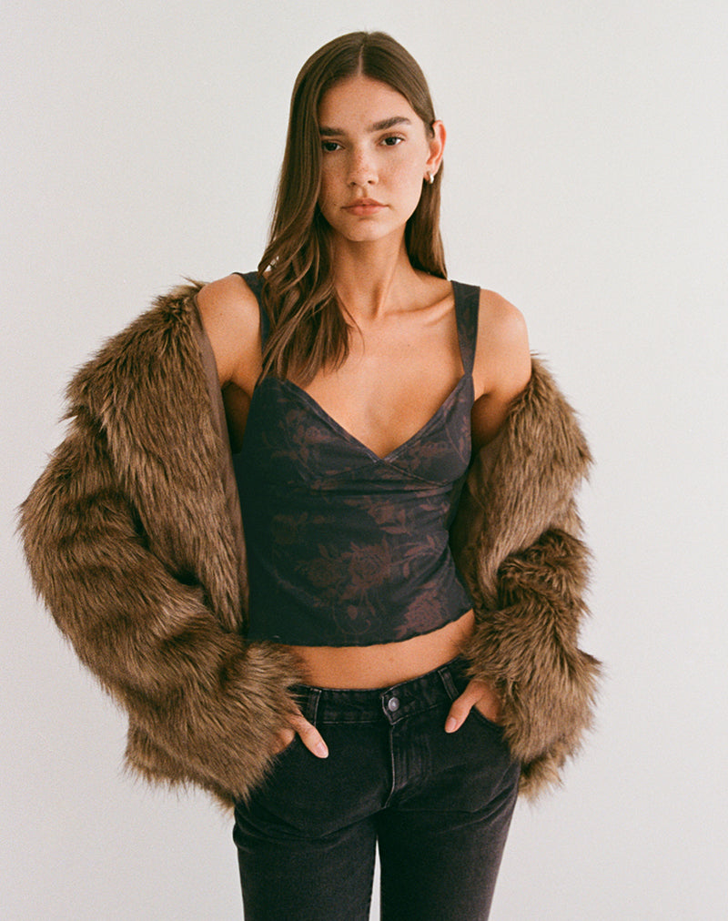 Khory Cami Top in Dynamic Rose