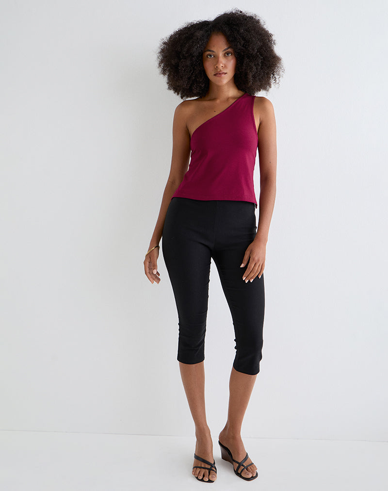 Image of Klazari Top in Rayon Jersey Burgundy