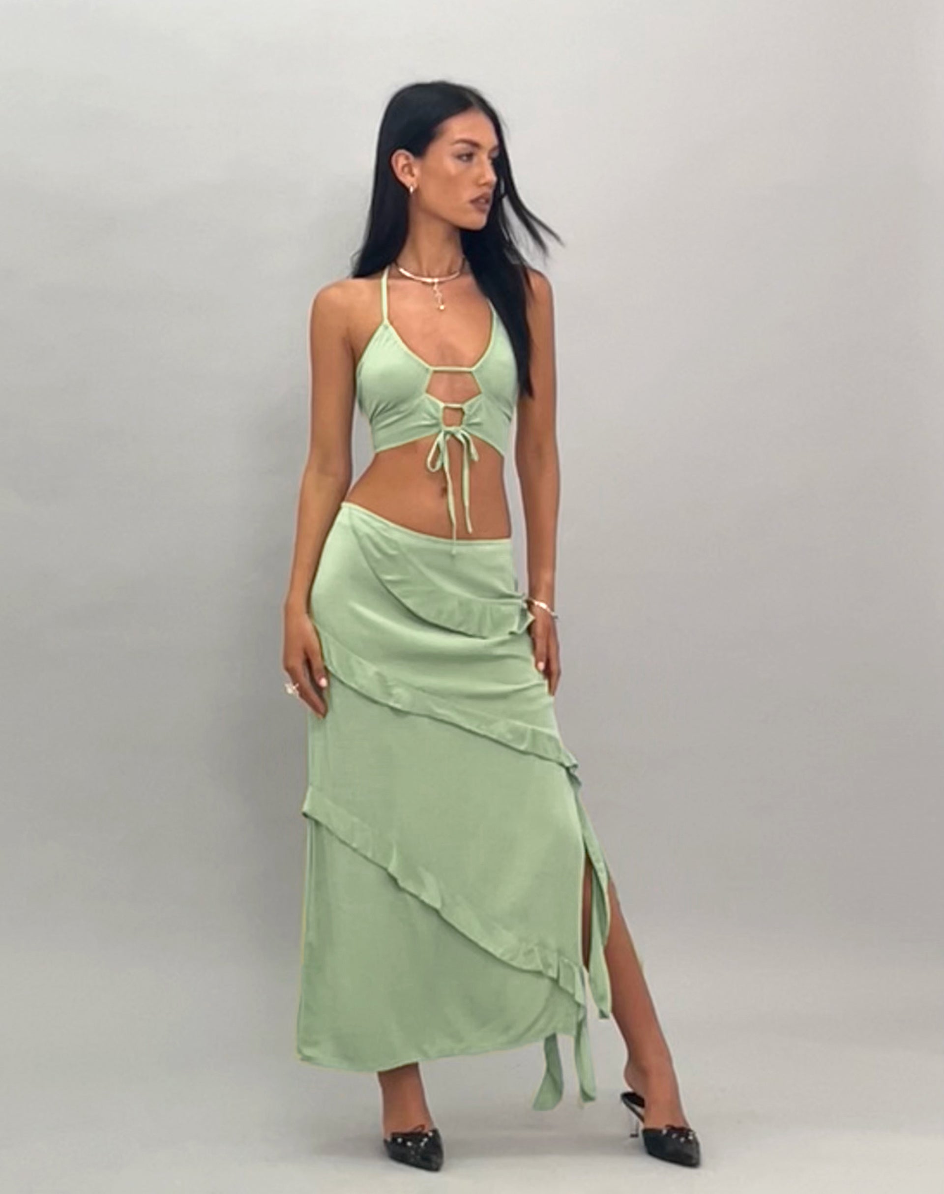 Ruffle maxi skirt Clearance