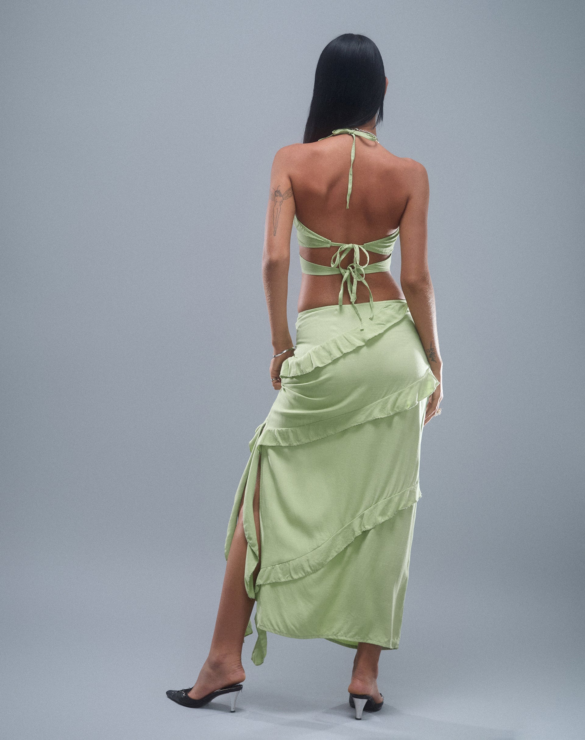Buy Sage Green Maxi Skirt Sage Green Bridesmaid Skirt Long Online in  India  Etsy