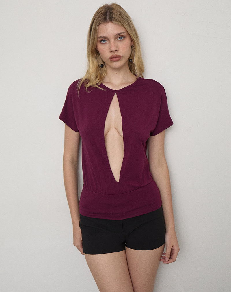 Image of Krystle Large Keyhole Top in Deep Purple