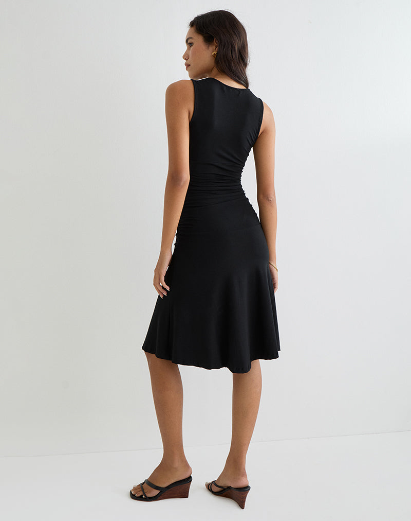 Image of Laluma Midi Dress in Black
