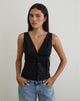 Image of Lasily V Neck Corset Top in Black