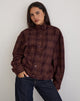 Image of Lastika Jacket in Check Dark Burgundy