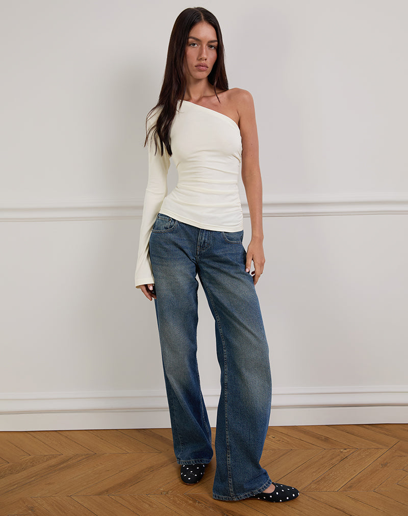 Image of Lasya Long Sleeve Top in Off White