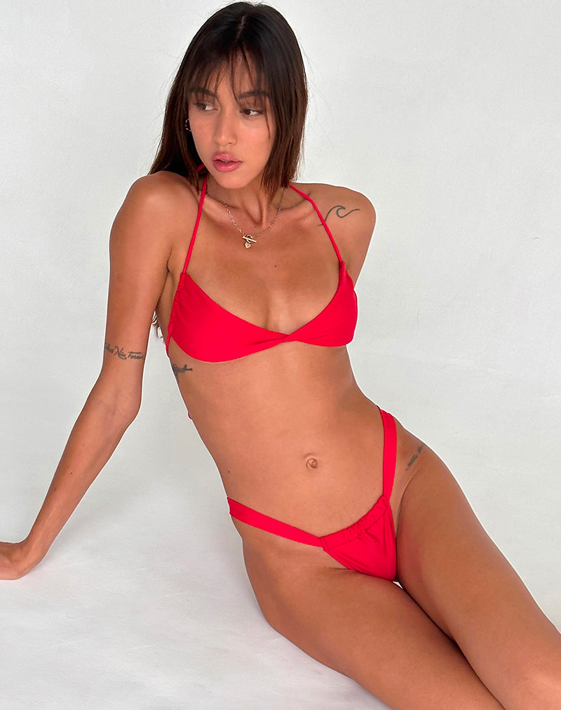 Laufey Bikini Top in Red