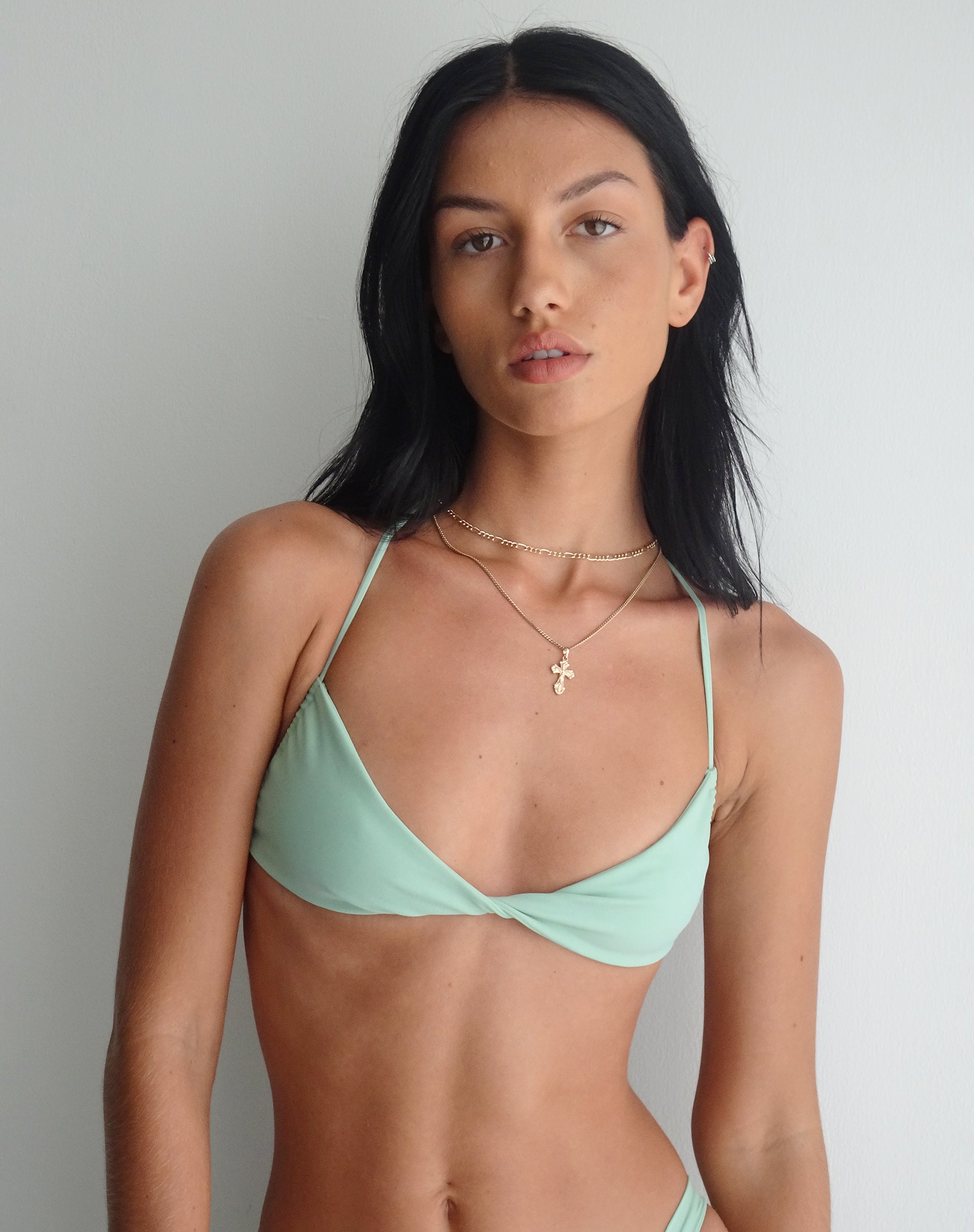 Image of Laufey Bikini Top in Lichen Green