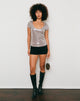Image of Lauren V Neck Top in Sequin Mauve
