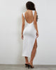 Image of Lauryn Backless Maxi Dress in Sheer Jersey White
