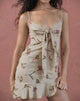 Image of Lazlo Mini Dress in Bloom Leafy Taupe