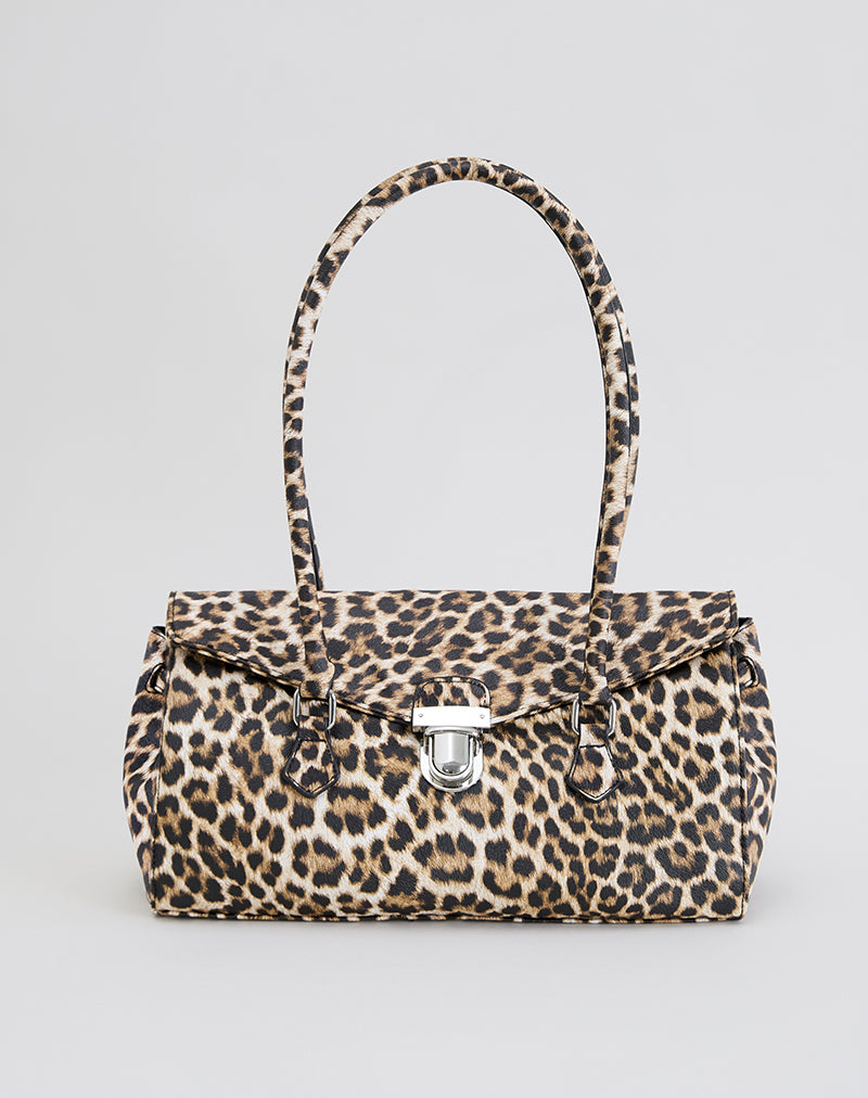 Image of Shoulder Bag in Leopard Print