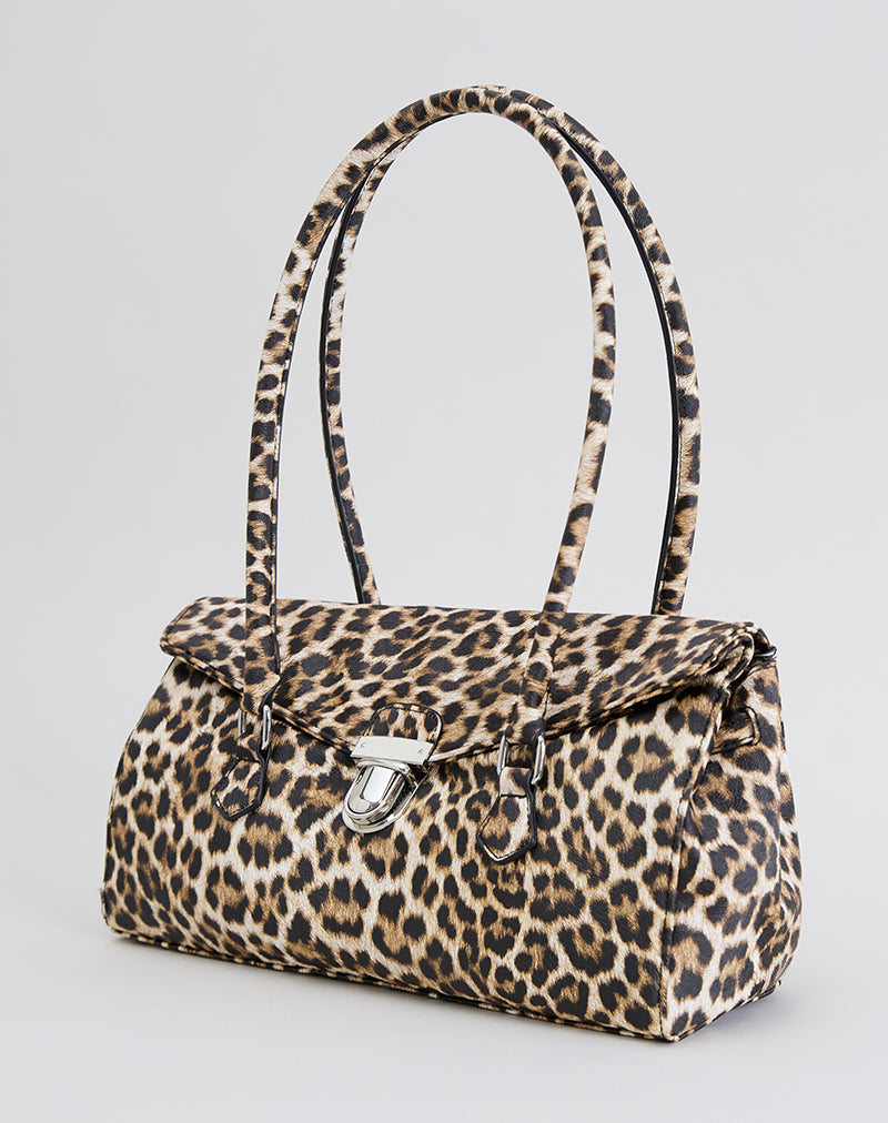 Image of Shoulder Bag in Leopard Print