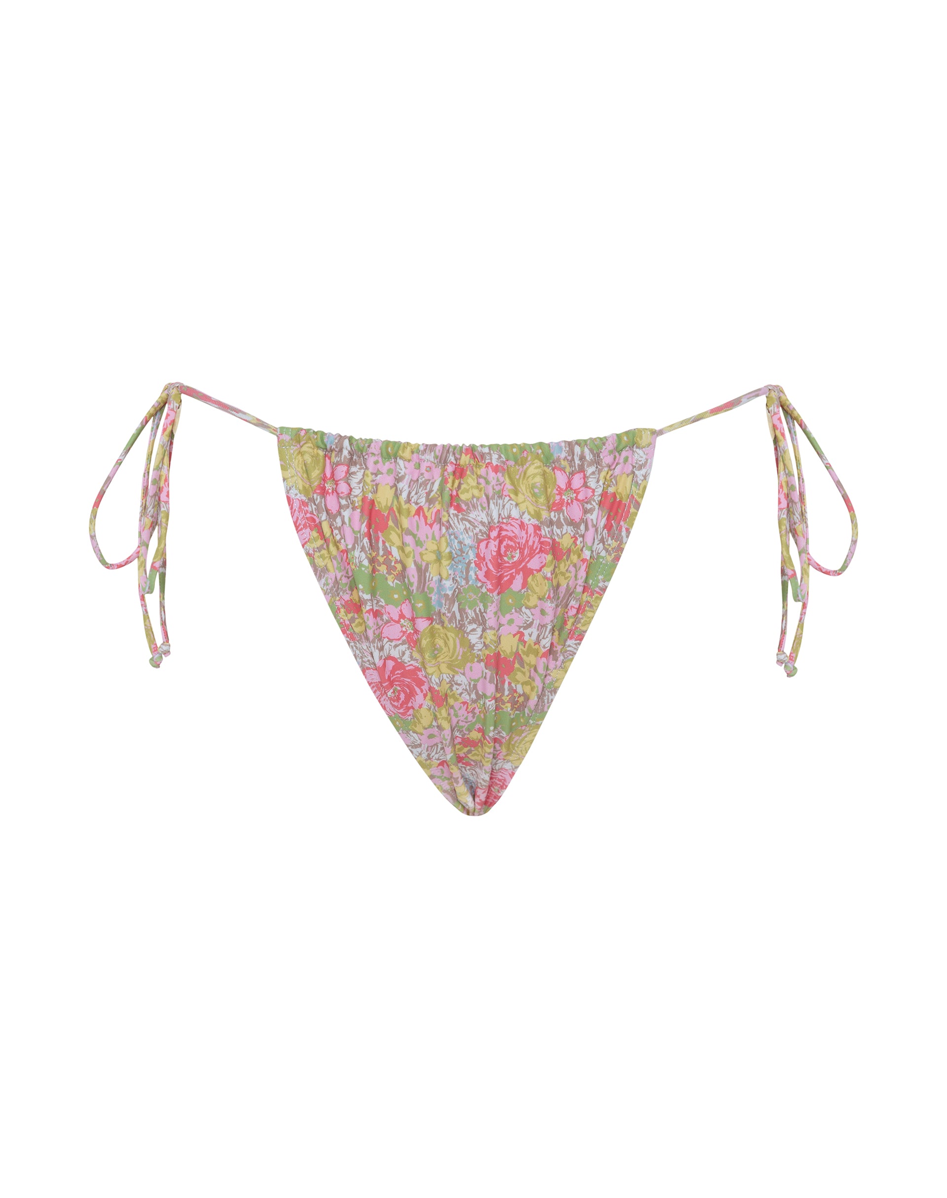 Image of Leyna Bikini Bottom in Pink Abstract Floral Swim