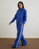 Image of Oze Track Pant in Cobalt Blue with Buttermilk Binding