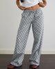 Image of Lirura Trouser in Poplin Oblique Check Grey