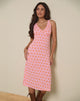 Image of Lisheva Midi Dress in Tile Flower Pink