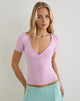 Image of Lobos Top in Rayon Jersey Lavender