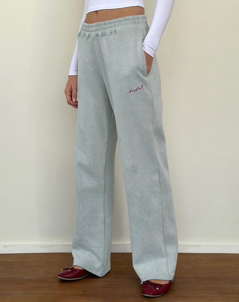 Image of Loose Jogger in Ecru with Motel Cashmere Embroidery