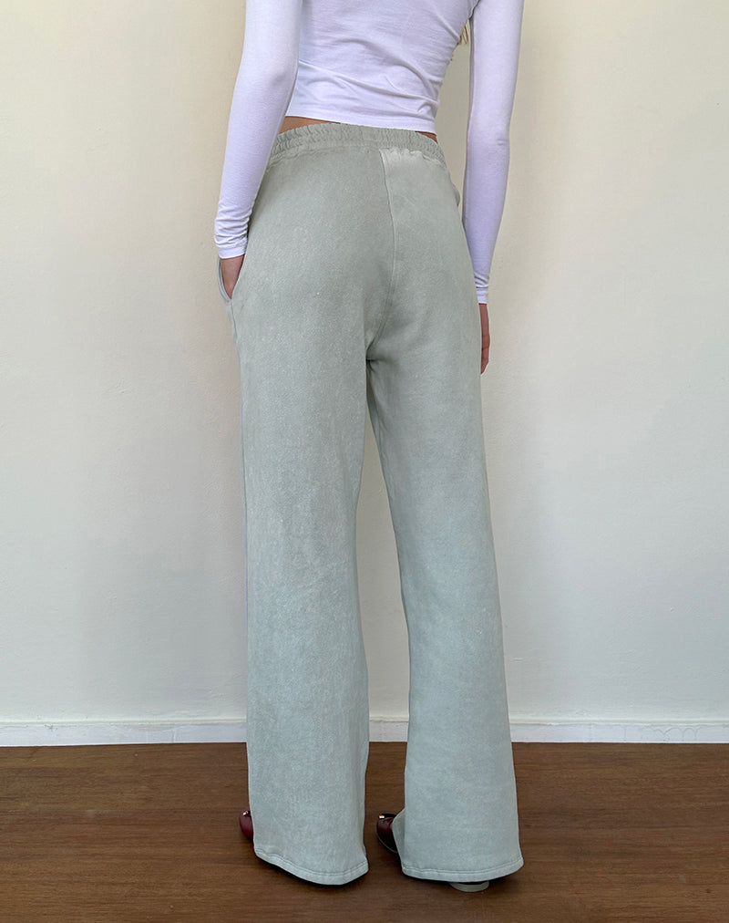 Loose Jogger in Ecru with Motel Cashmere Embroidery