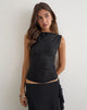 Image of Louis Vest Top in Lace Black