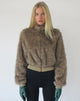 Image of Lovaro Jacket in Faux Fur Brown
