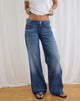 Image of Low Rise Parallel Jeans in Timeworn Blue