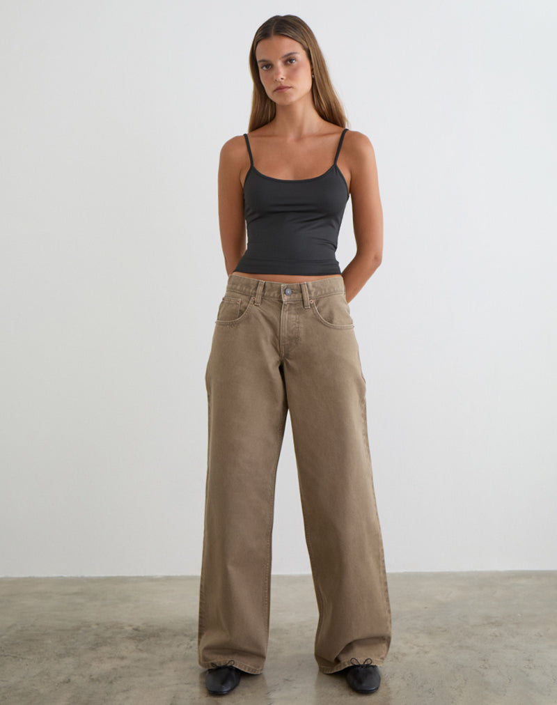 Image of Low Rise Roomy Jeans in Bronze