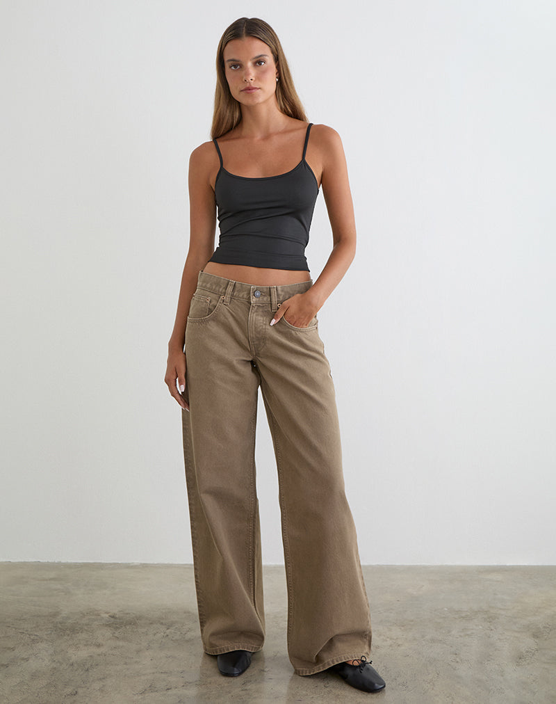 Image of Low Rise Roomy Jeans in Bronze