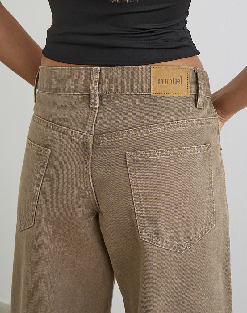 Image of Low Rise Roomy Jeans in Bronze