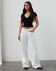 Image of Low Rise Roomy Jeans in True White