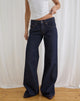 Image of Low Rise Slouchy Flare Jeans in Indigo