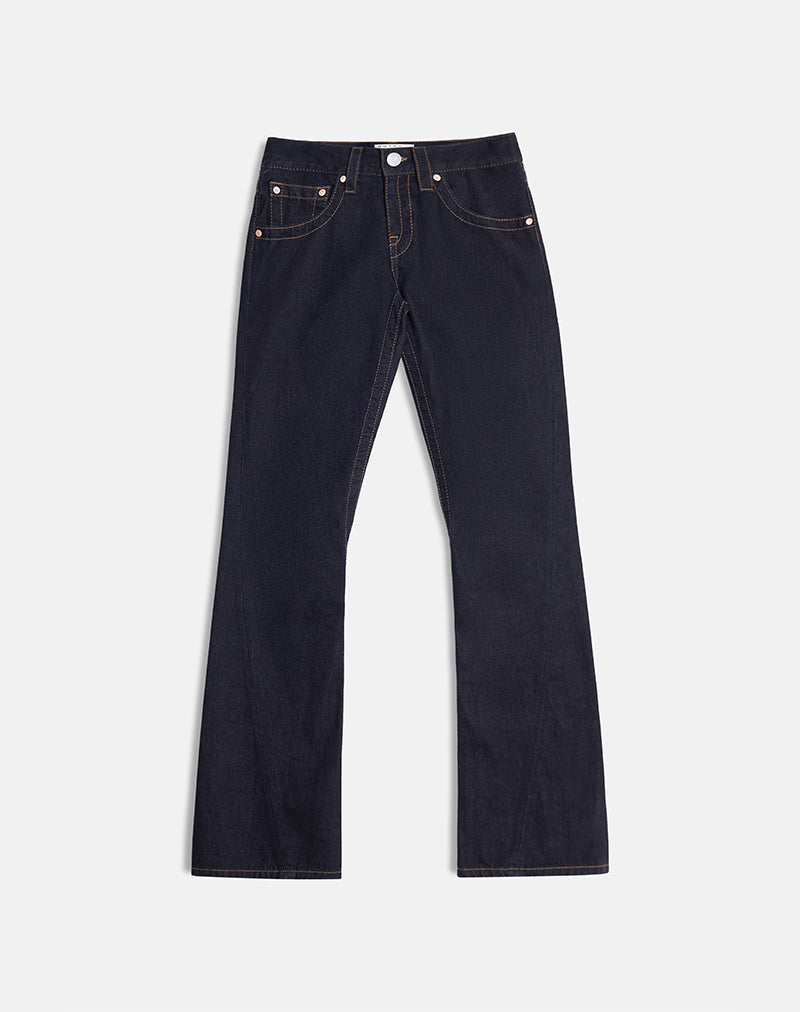 Image of Low Rise Twisted Seam Jeans in Rinse