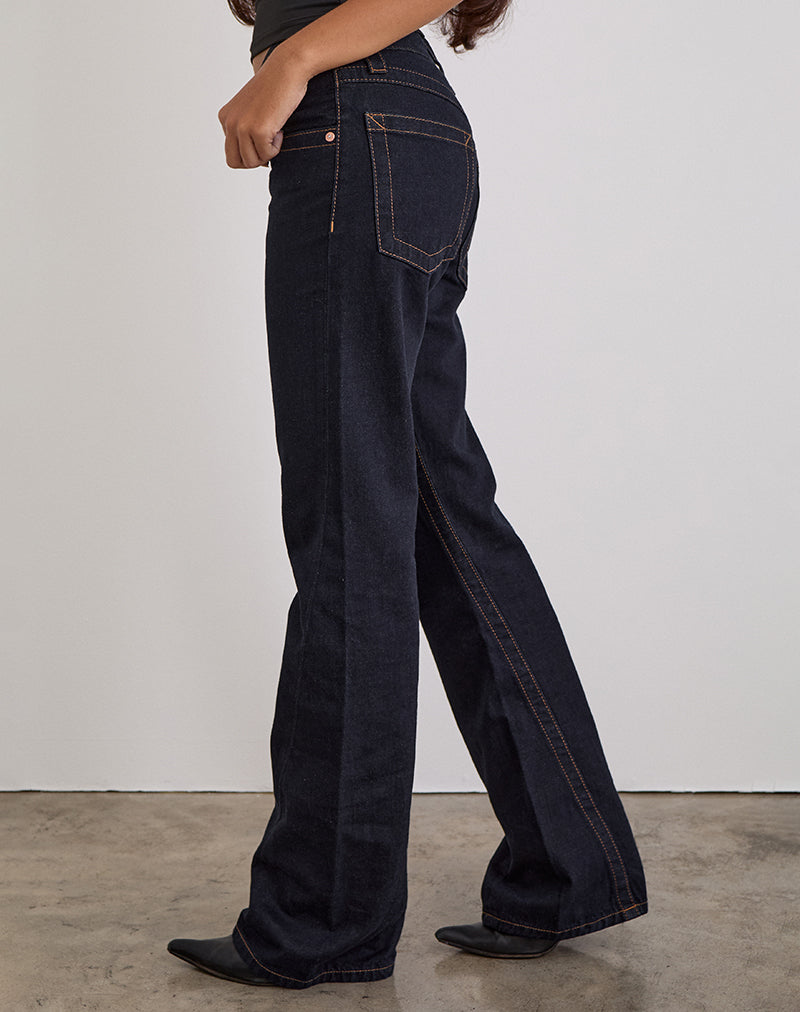 Image of Low Rise Twisted Seam Jeans in Rinse