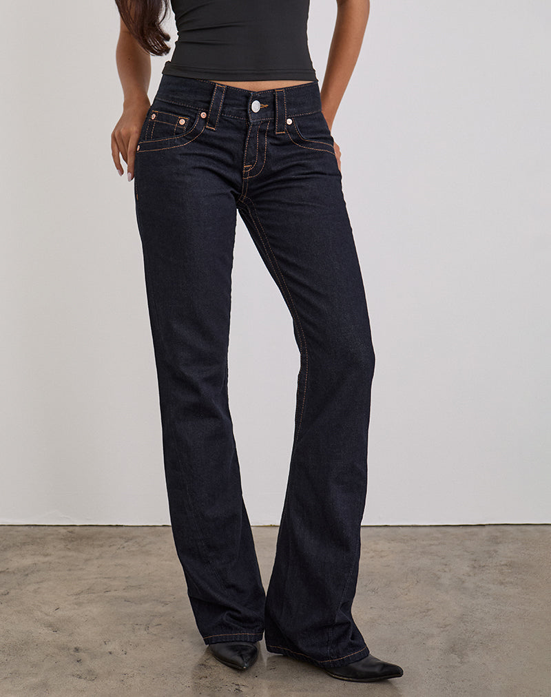 Image of Low Rise Twisted Seam Jeans in Rinse