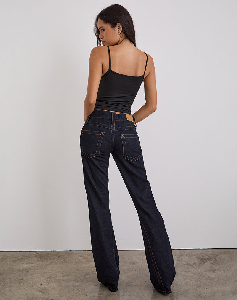 Image of Low Rise Twisted Seam Jeans in Rinse